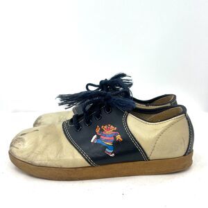 Vtg Sesame Street Bert Ernie Saddle Shoes Kids Big Bird Cookie Monster Soles 70s